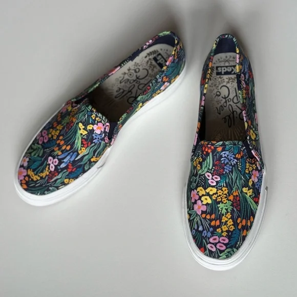Keds x Rifle Paper Co. Womens Double Decker Garden Party Canvas Slip-On Sneakers - Picture 8 of 16